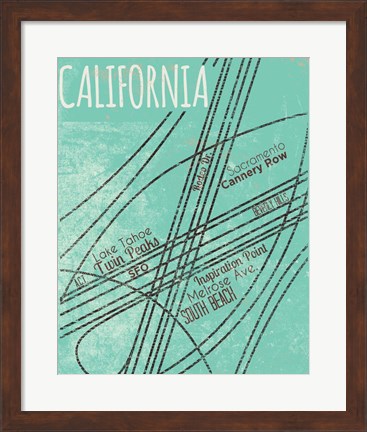 Framed California Roads Print
