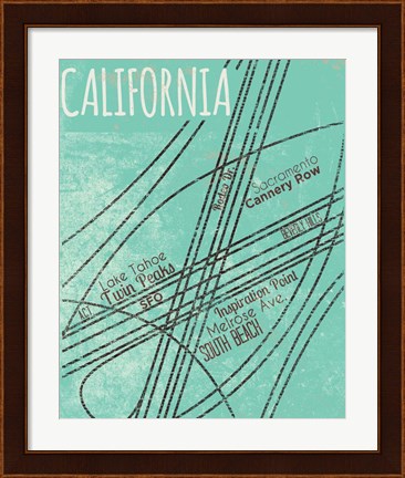 Framed California Roads Print