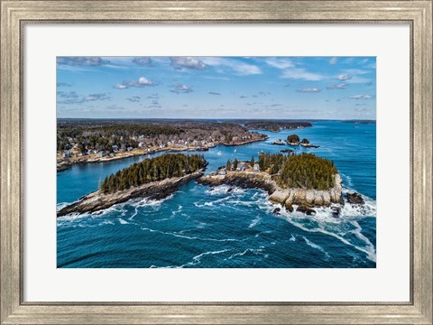 Framed Aerial Islands Print