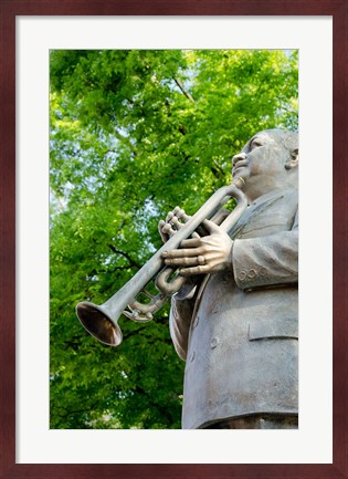 Framed Beale Street Statue of WC Handy, Memphis Print