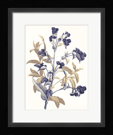 Framed Indigo Flowers Print
