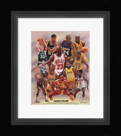Framed Legends of the NBA Print