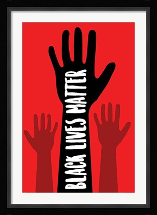 Framed Black Lives Matter (red) Print