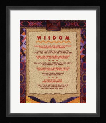 Framed Wisdom Print