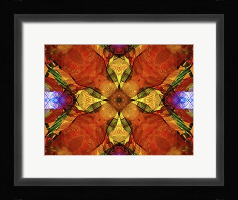 Framed Colorful Kaleidoscope 10 Print