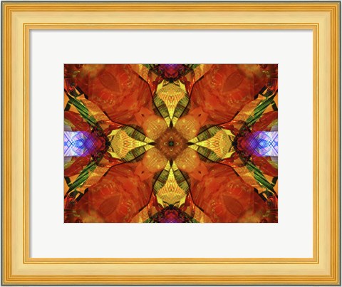 Framed Colorful Kaleidoscope 10 Print