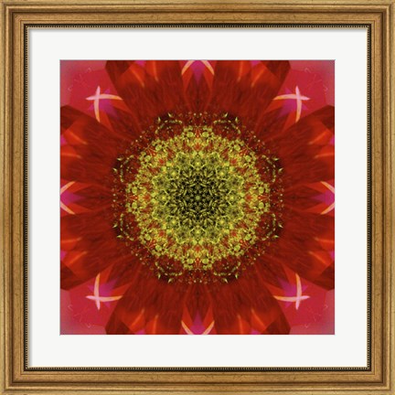Framed Colorful Kaleidoscope 7 Print