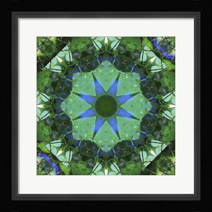 Framed Colorful Kaleidoscope 17 Print
