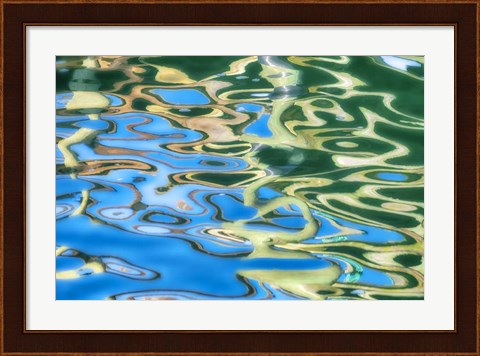 Framed Painterly Reflection in Water Print