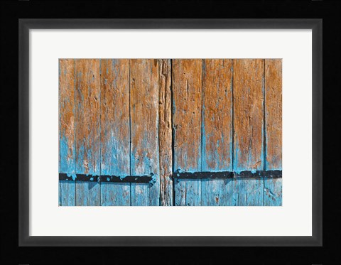 Framed Painted Wooden Door Print