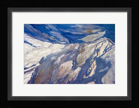 Framed Aerial view of Highland Lakes on Atacama Desert, Chile Print