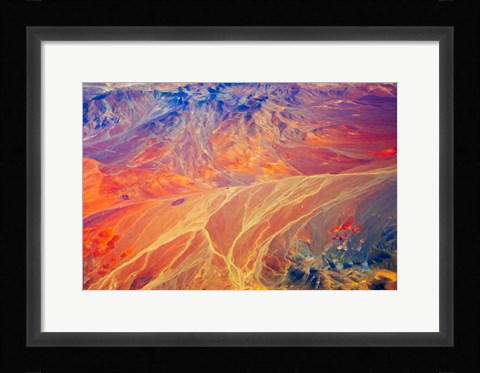 Framed Land Pattern on Atacama Desert, Chile Print