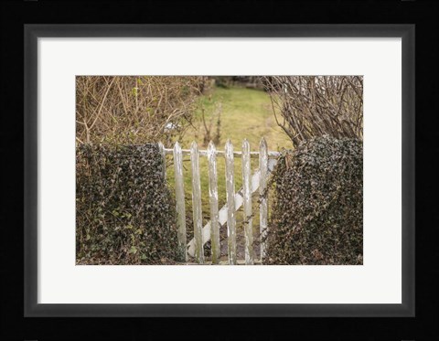 Framed Provincetown Gate in Winter, Cape Cod Print