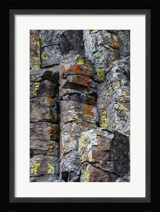 Framed Sheepeater Cliffs Detail, Yellowstone National Park Print