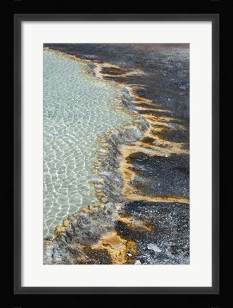 Framed Run-off Detail, Yellowstone National Park Print