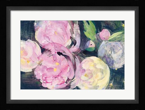 Framed Evening Peonies I Print