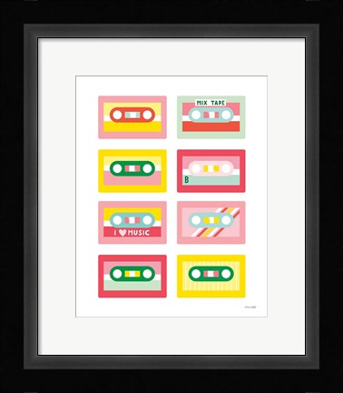 Framed Lets Listen to Music III Print