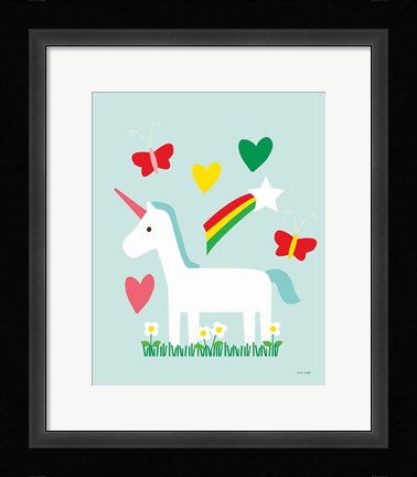 Framed Unicorn Fun II Print