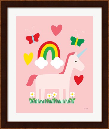 Framed Unicorn Fun I Print