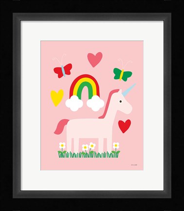 Framed Unicorn Fun I Print