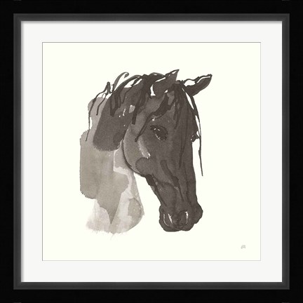 Framed Horse Portrait I Print