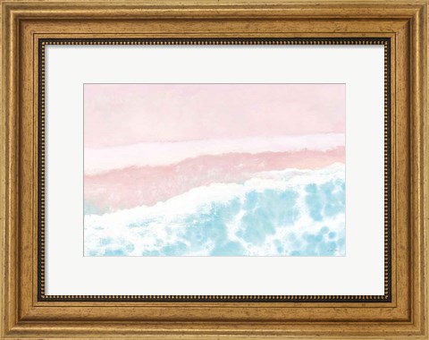 Framed Sky Seaview I No Umbrellas Pink Print