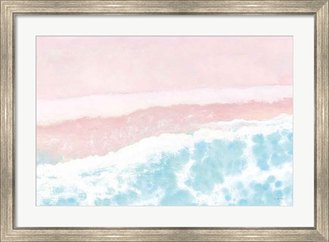 Framed Sky Seaview I No Umbrellas Pink Print