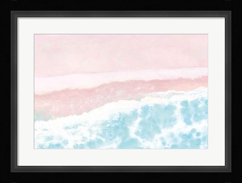 Framed Sky Seaview I No Umbrellas Pink Print