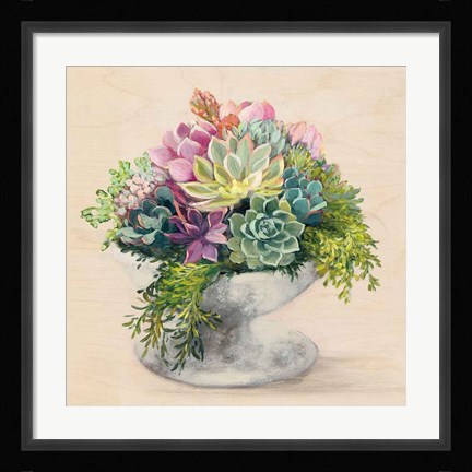 Framed Festive Succulents II Print