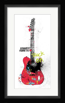 Framed Garage Band I Graffiti Print