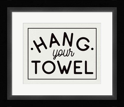 Framed Bathroom Rules II Print