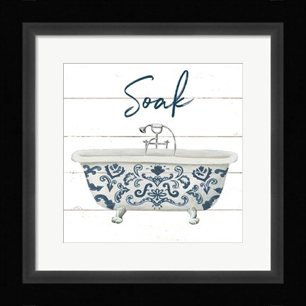 Framed Cottage Bath II Print