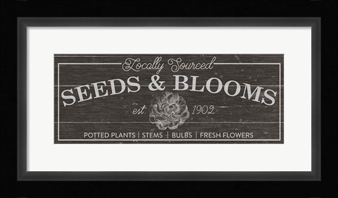 Framed Flower Market II Dark Wood Print