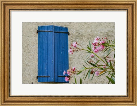 Framed Window Of Manosque Home In Provence Print