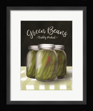 Framed Farm Fresh Green Beans Print