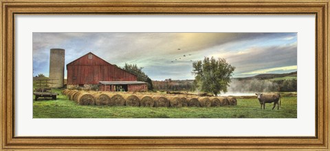 Framed Hay Harvest Print