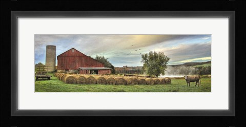 Framed Hay Harvest Print