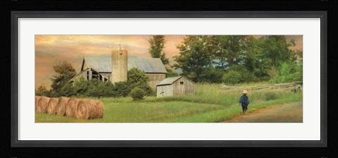 Framed Amish Barefoot Farmer Print