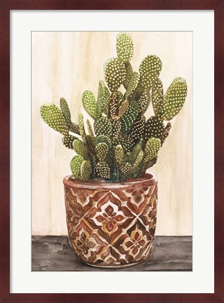 Framed Potted Cactus II Print