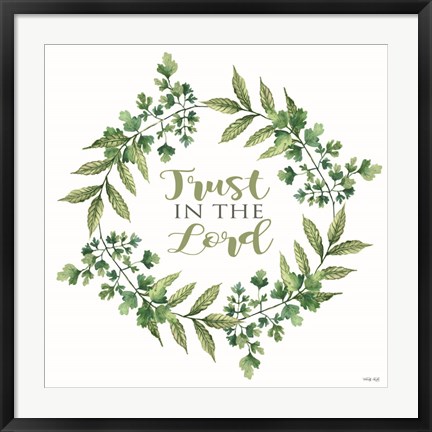 Framed Trust in the Lord Wreath Print