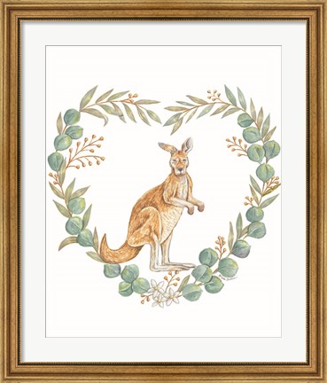 Framed Kangaroo Love Print