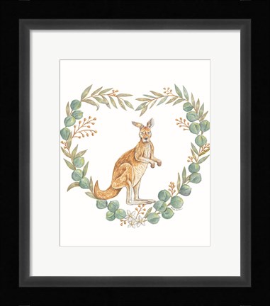 Framed Kangaroo Love Print