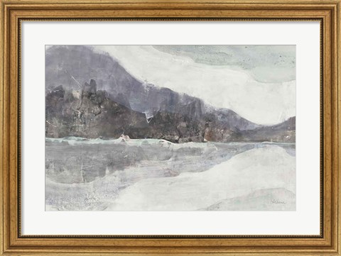 Framed Winter Landscape Neutral Crop Print