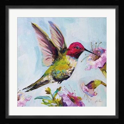 Framed Hummingbird I Florals Print
