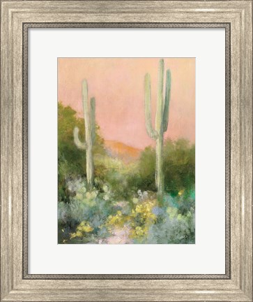 Framed Sunrise Desert I Print