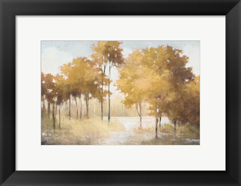 Framed Autumn Lake Gold Print