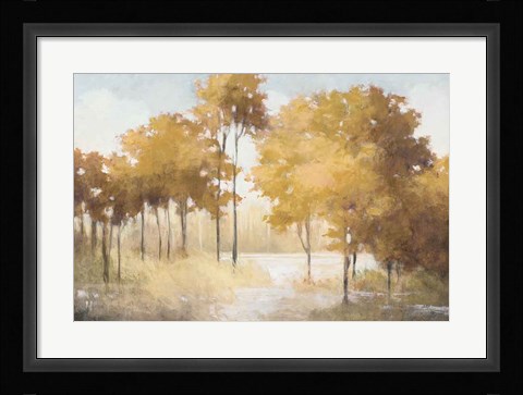 Framed Autumn Lake Gold Print