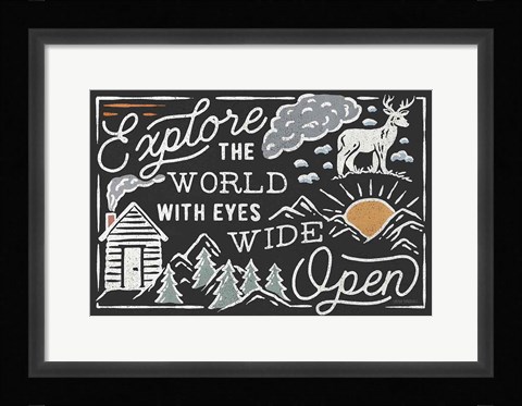 Framed Adventurous IV Black Horizontal Print