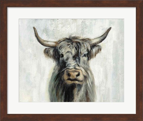 Framed Highland Cow Horizontal Print