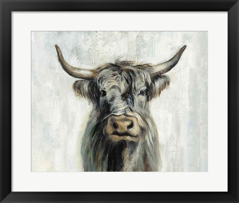 Framed Highland Cow Horizontal Print